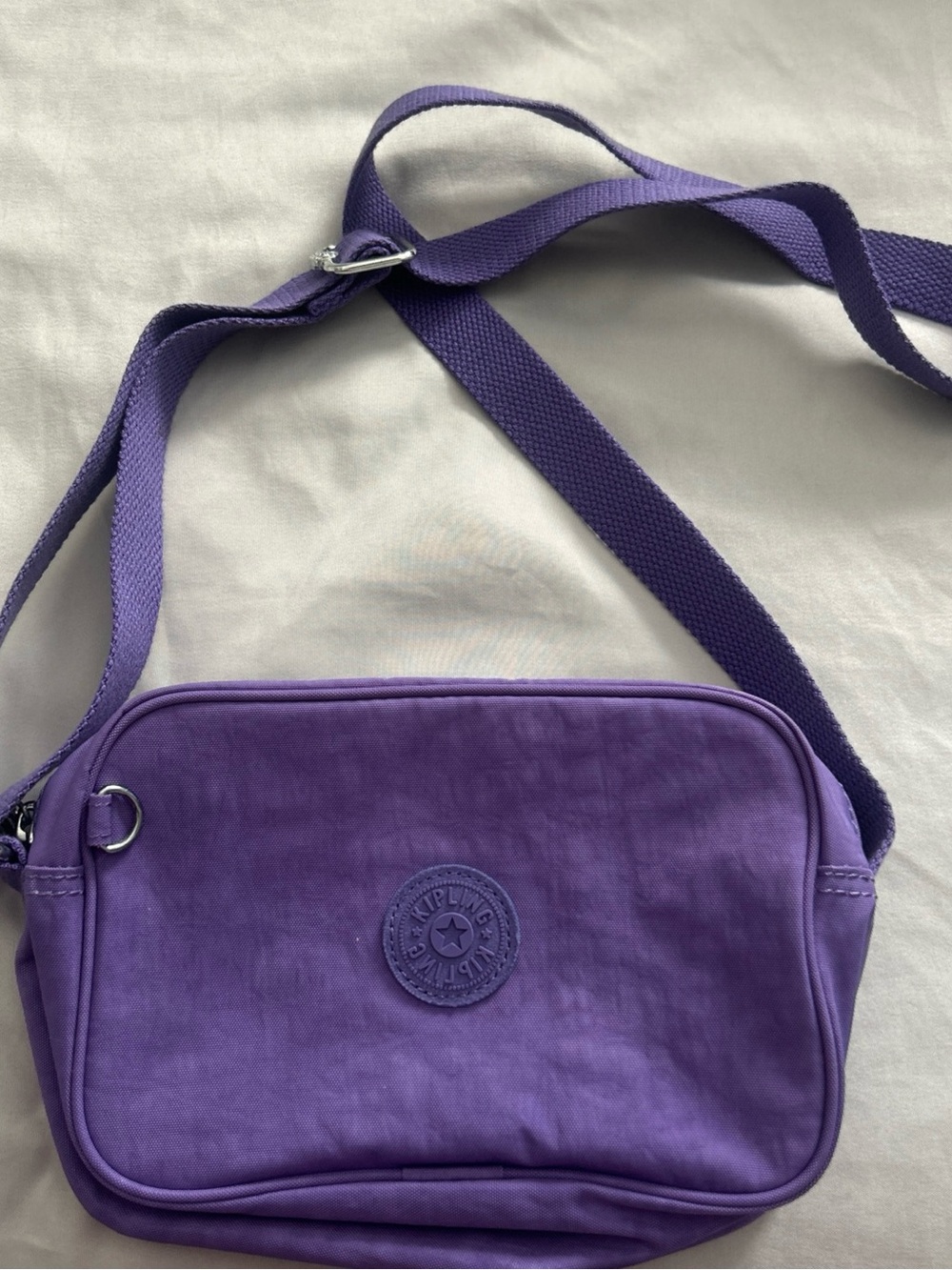 Kipling Purple Crossbody Pouch with Adjustable Strap